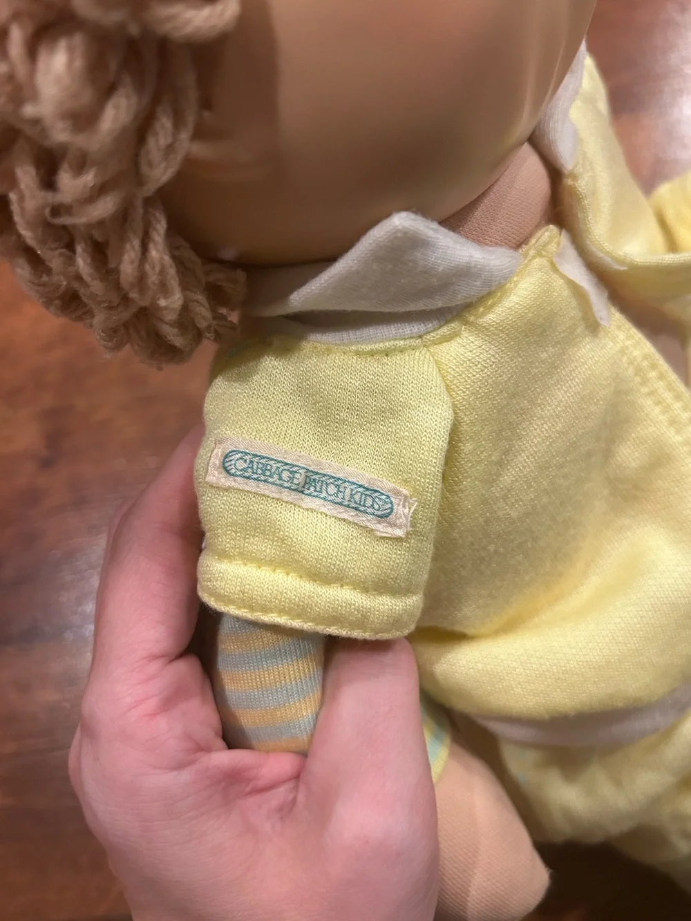 Vintage 1982 Cabbage Patch Kids Boy Doll with Yellow Outfit